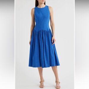 Mila Mae Linen Blend Midi Dress